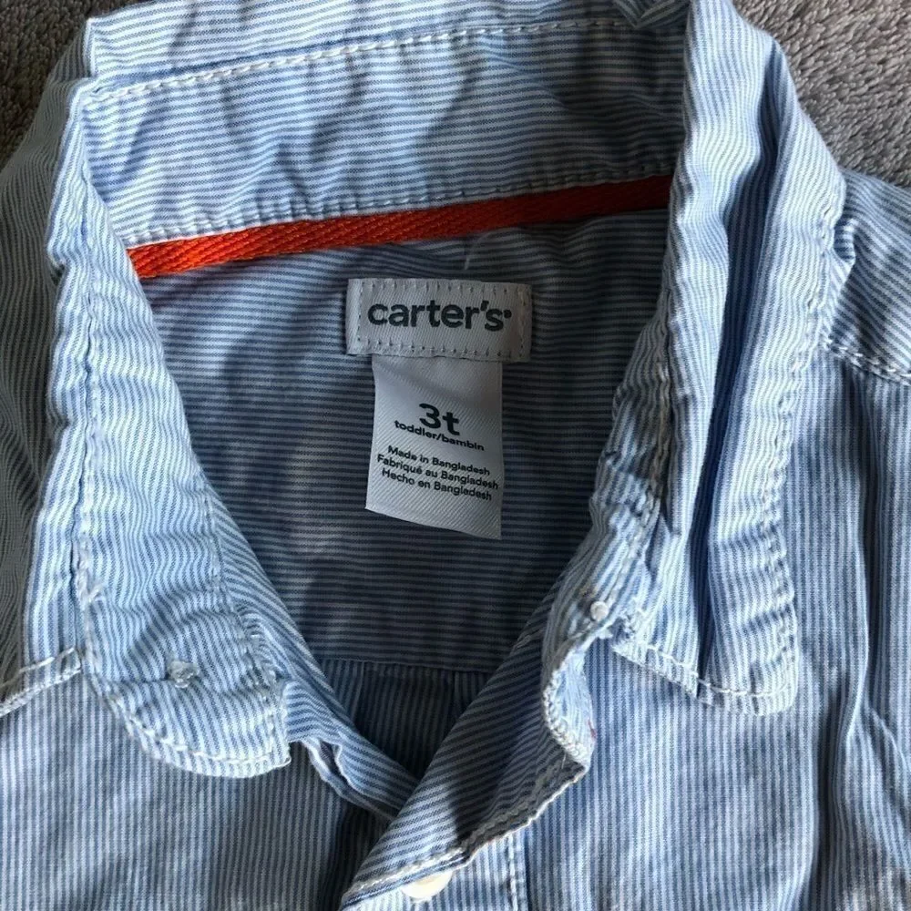 Carter’s Long sleeve pinstriped buttondown